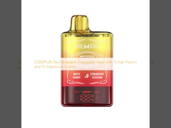 22000Puffs Vapor desechable recargable con 15 sabores y 15 colores impresionantes