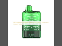 Vape desechable recargable con 15 opciones de sabor y color personalizado