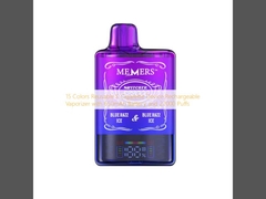 15 colores Vaporizador recargable para cigarrillos electrónicos reutilizables con batería de 650 mAh y 22000 puffs